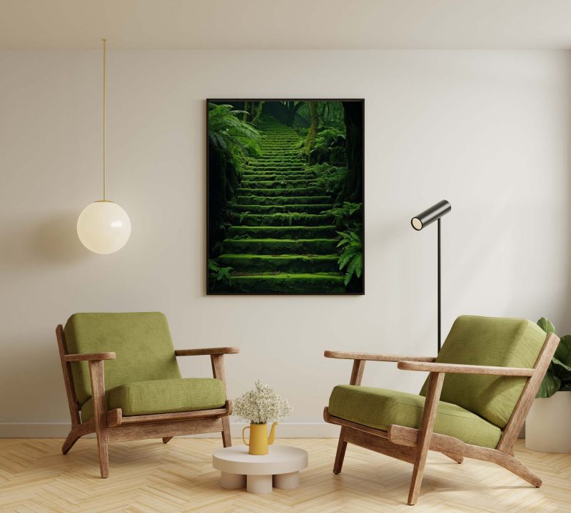 Green Moss Stairs - Poster - Image 5