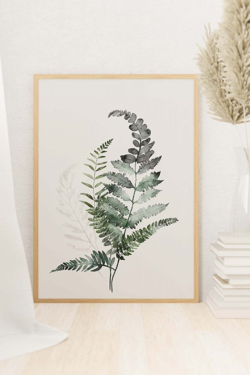 Fern Leaves | Botanical Watercolor Poster
