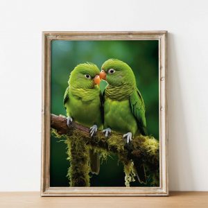 Parrot Love | Tropical Bird Poster