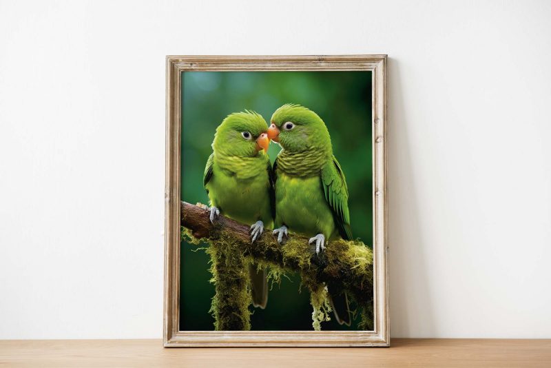 Parrot Love | Tropical Bird Poster