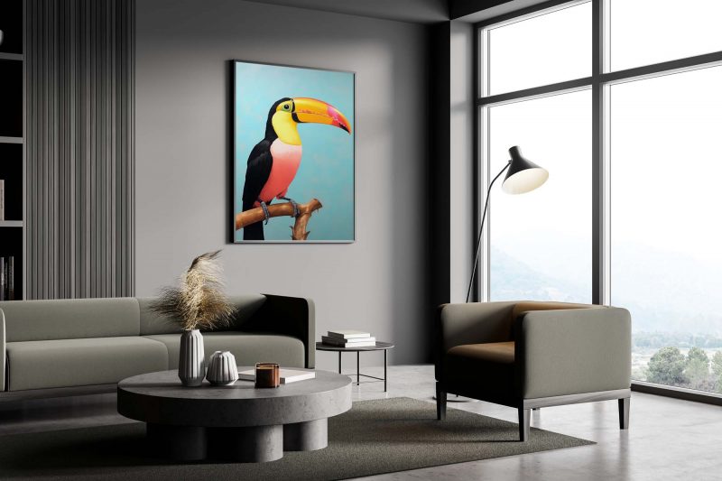 Toucan Painting #3 - Retro 1960s Bird Illustration Poster - Image 4
