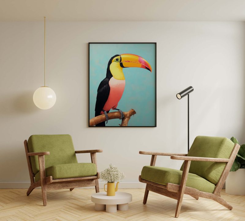 Toucan Painting #3 - Retro 1960s Bird Illustration Poster - Image 5
