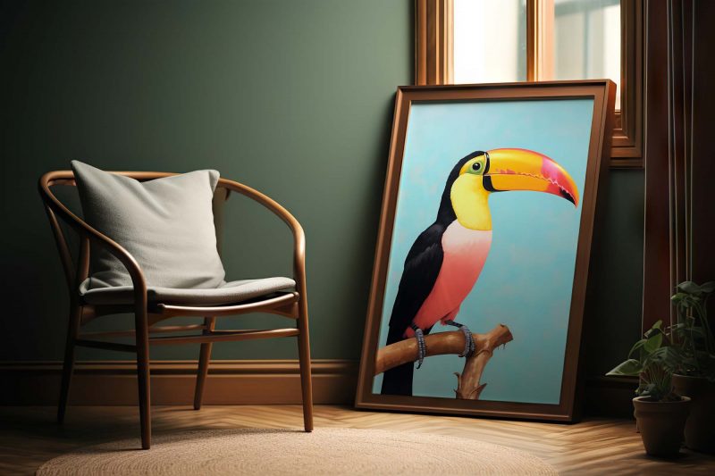 Toucan Painting #3 - Retro 1960s Bird Illustration Poster - Image 6