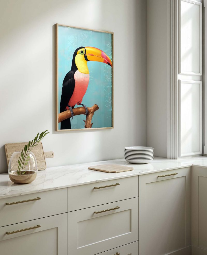 Toucan Painting #3 - Retro 1960s Bird Illustration Poster - Image 9
