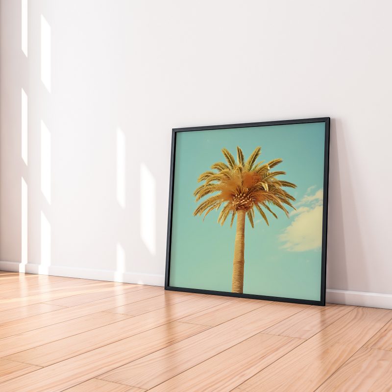 Palm Tree in Pastel Poster | Wes Anderson Style Canvas | Miami Summer Poster - Image 9