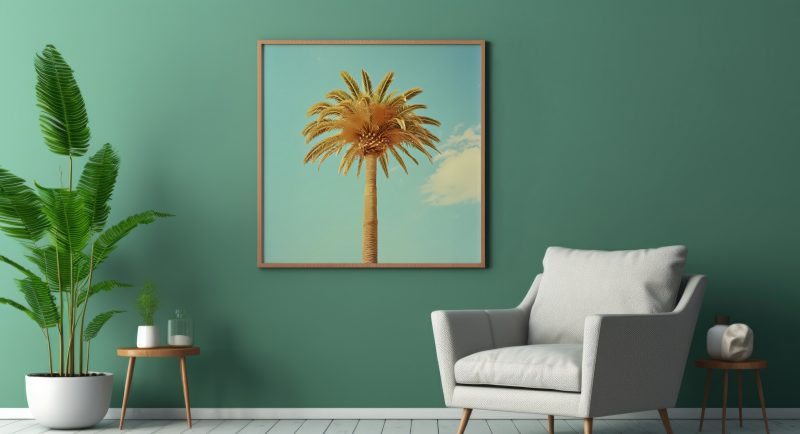 Palm Tree in Pastel Poster | Wes Anderson Style Canvas | Miami Summer Poster - Image 10