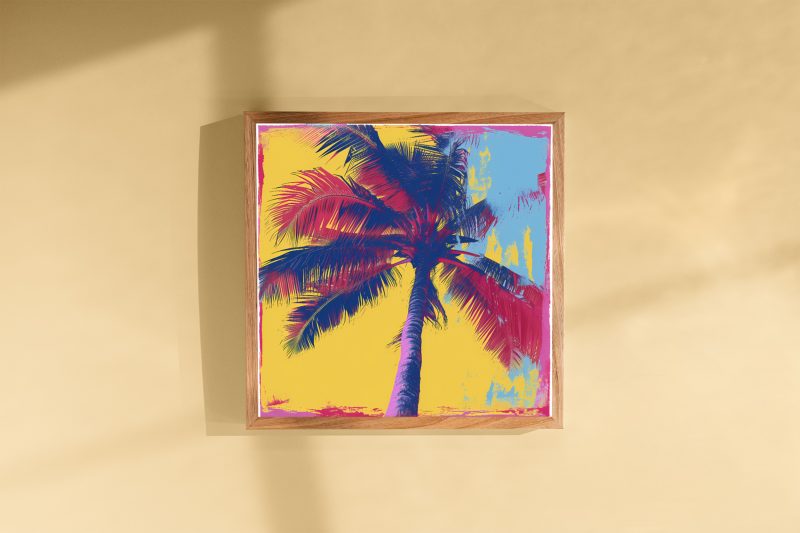 Pop Art Palm Tree in Andy Warhol Style | Modern Art Botanical Canvas | Sommerurlaub - Image 4