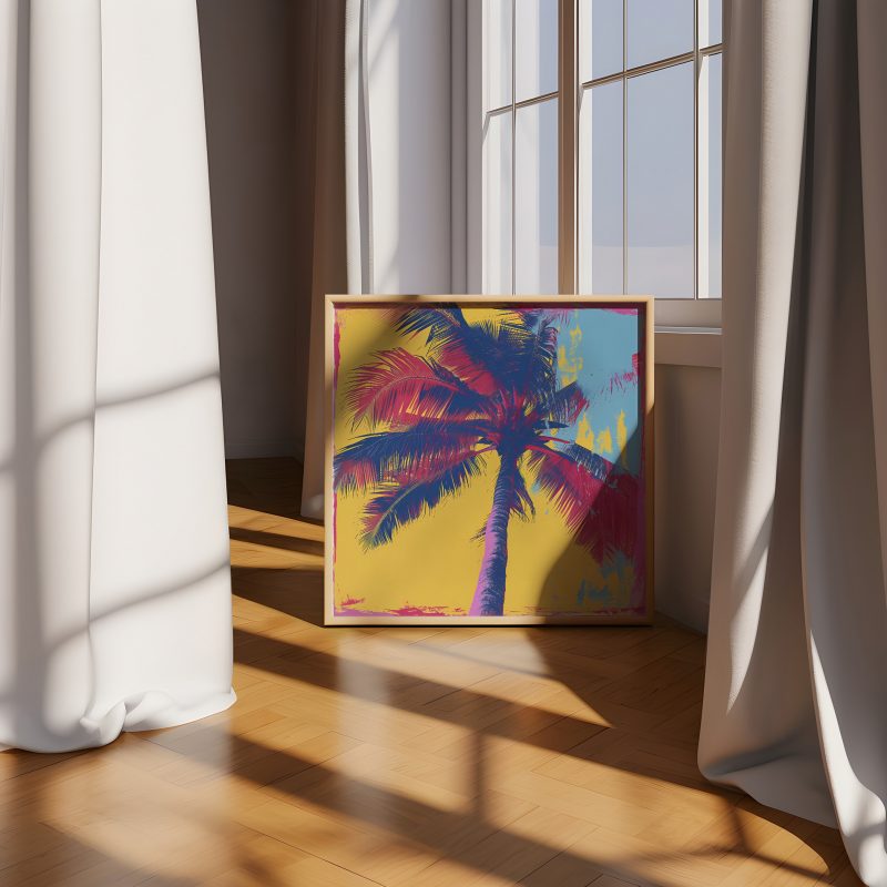 Pop Art Palm Tree in Andy Warhol Style | Modern Art Botanical Canvas | Sommerurlaub - Image 5