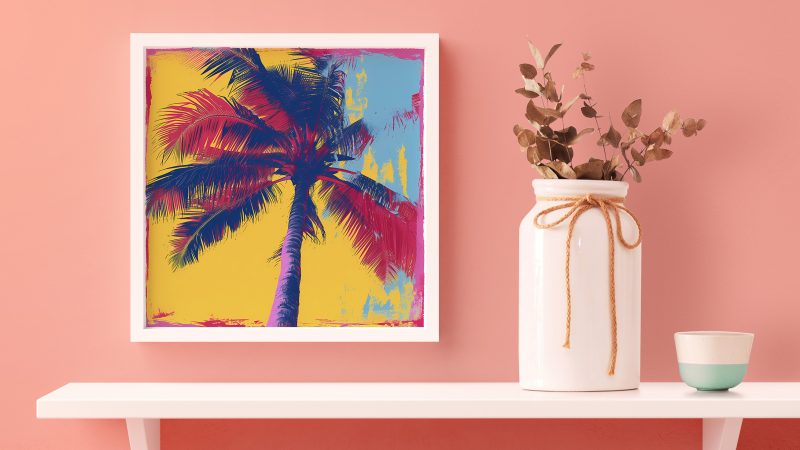 Pop Art Palm Tree in Andy Warhol Style | Modern Art Botanical Canvas | Sommerurlaub - Image 7