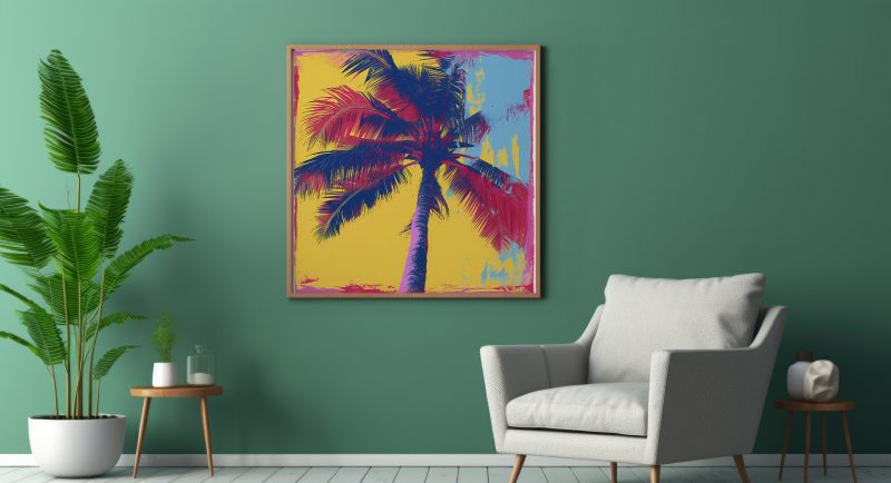 Pop Art Palm Tree in Andy Warhol Style | Modern Art Botanical Canvas | Sommerurlaub - Image 8