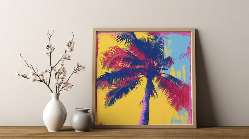 Pop Art Palm Tree in Andy Warhol Style | Modern Art Botanical Canvas | Sommerurlaub - Image 10