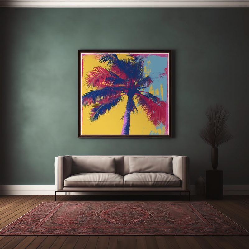 Pop Art Palm Tree in Andy Warhol Style | Modern Art Botanical Canvas | Sommerurlaub - Image 9