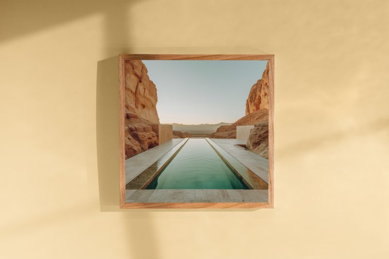 Swimming Pool in the Desert Poster | Photography Art Print Canvas | Framed Posters - Image 5