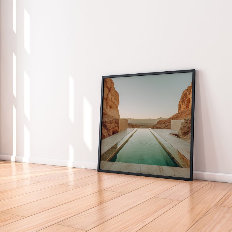 Swimming Pool in the Desert Poster | Photography Art Print Canvas | Framed Posters - Image 4