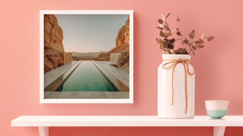 Swimming Pool in the Desert Poster | Photography Art Print Canvas | Framed Posters - Image 9