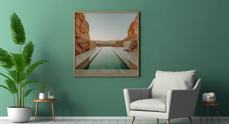 Swimming Pool in the Desert Poster | Photography Art Print Canvas | Framed Posters - Image 11