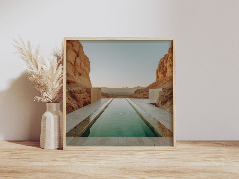 Swimming Pool in the Desert Poster | Photography Art Print Canvas | Framed Posters - Image 8