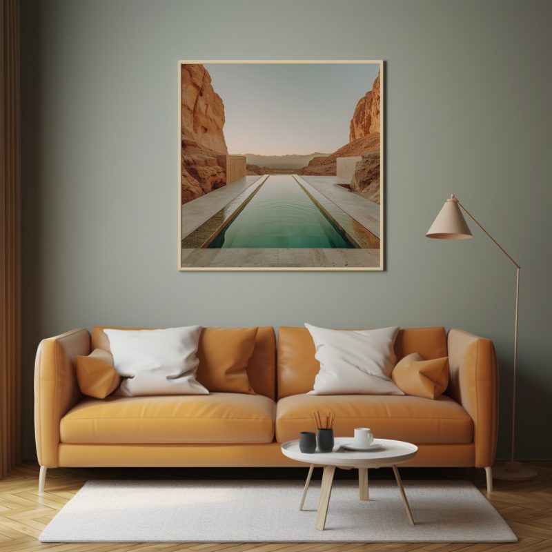 Swimming Pool in the Desert Poster | Photography Art Print Canvas | Framed Posters - Image 6