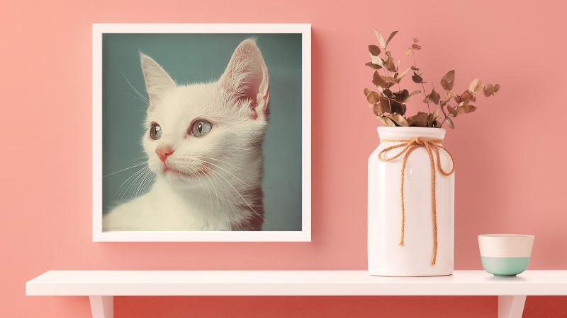 Cute Kitten Retro Photography Poster | Museum Quality Photo Print | Black White Photo - Image 8