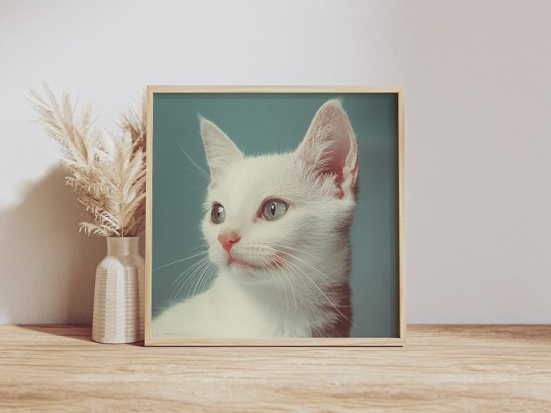 Cute Kitten Retro Photography Poster | Museum Quality Photo Print | Black White Photo - Image 5