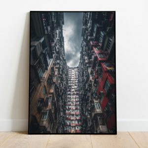 Hong Kong Apartment Complex | Asian Capital Poster | Retro Photography Art