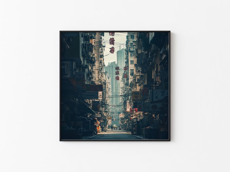 Hongkong Street View with Skyscrapers | Retro Photography Poster | World Travel Art - Image 16