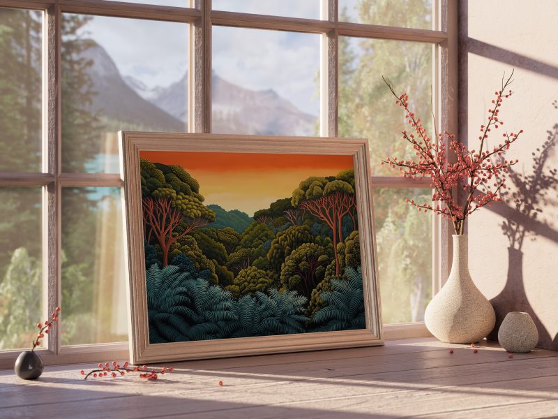 Jungle Sky Retro Painting Print | Henri Rousseau Style Art | Maximalist Decor Poster - Image 6