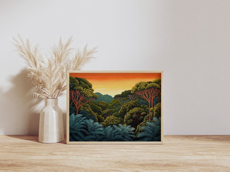 Jungle Sky Retro Painting Print | Henri Rousseau Style Art | Maximalist Decor Poster - Image 9
