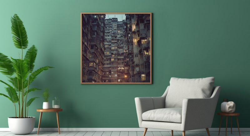 Kowloon City Housing Complex | Retro Photography Hongkong Poster Art | Asian Highrise - Image 3