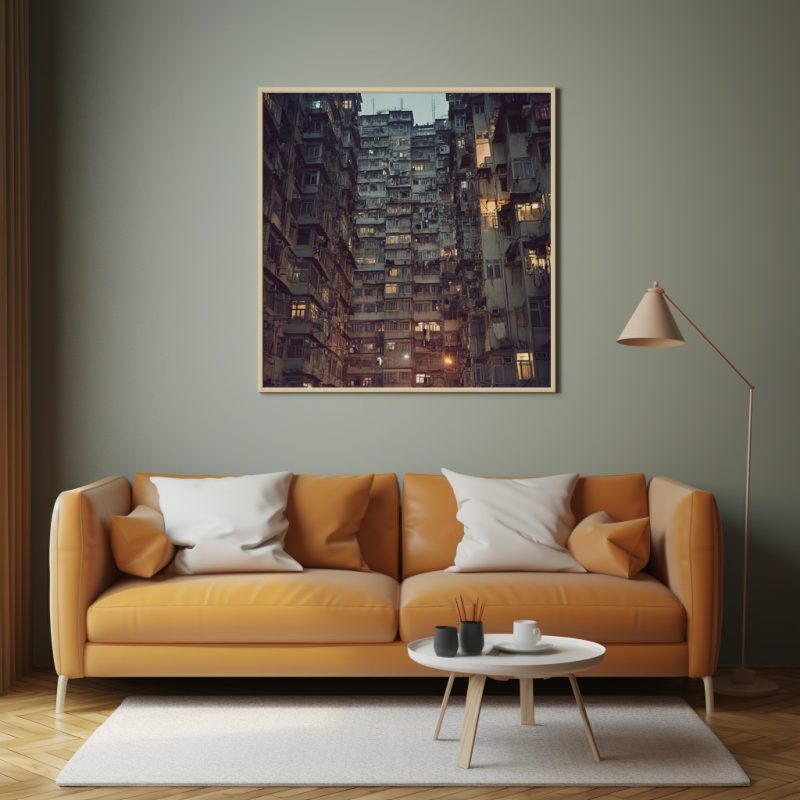 Kowloon City Housing Complex | Retro Photography Hongkong Poster Art | Asian Highrise - Image 4