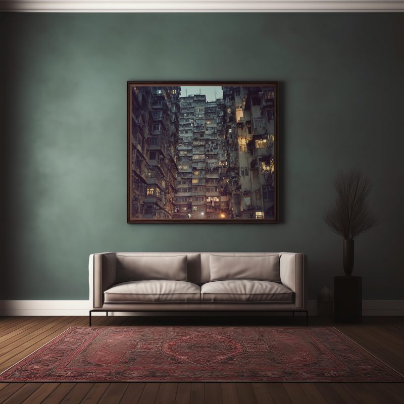Kowloon City Housing Complex | Retro Photography Hongkong Poster Art | Asian Highrise - Image 9
