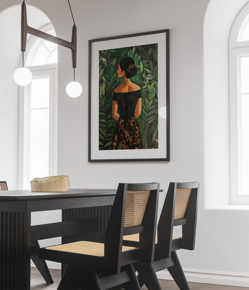 Painting of Woman in the Jungle | Maximalist Gallery Poster | Henri Rousseau Style Painting - Image 10