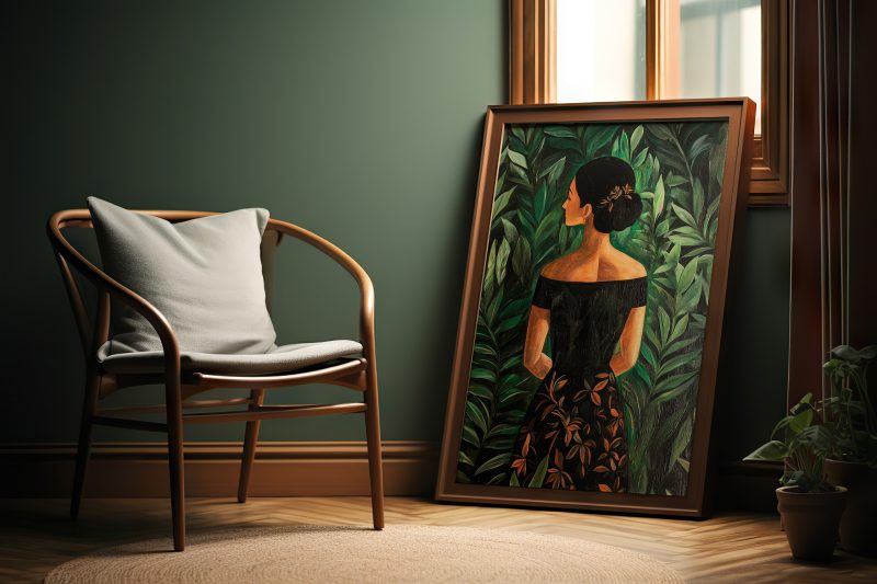 Painting of Woman in the Jungle | Maximalist Gallery Poster | Henri Rousseau Style Painting - Image 6