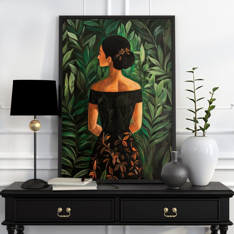 Painting of Woman in the Jungle | Maximalist Gallery Poster | Henri Rousseau Style Painting - Image 5