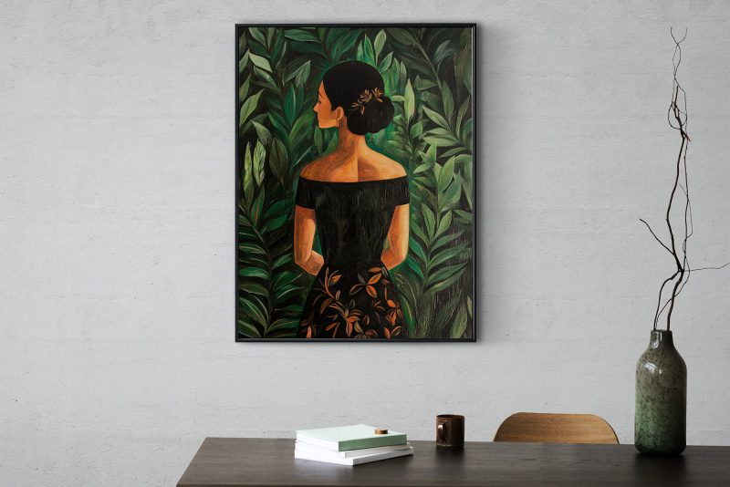 Painting of Woman in the Jungle | Maximalist Gallery Poster | Henri Rousseau Style Painting - Image 4