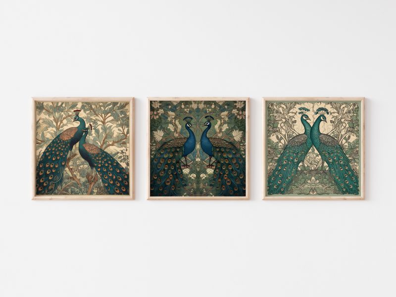 Vintage Peacock Set of 3 | Instant Download | William Morris Printable Poster - Image 7