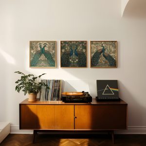 Vintage Peacock Set of 3 | Instant Download | William Morris Printable Poster