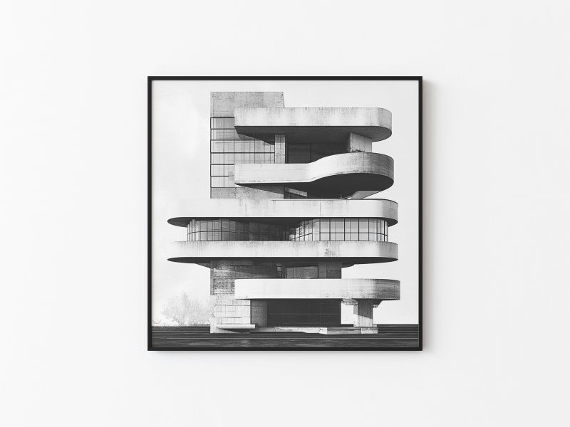 Brutalist Architecture Poster #1 | Digital Download | Printable Brutalist Poster