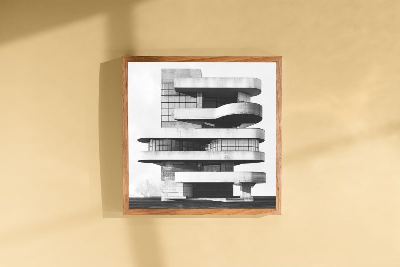 Brutalist Architecture Poster #1 | Digital Download | Printable Brutalist Poster - Image 3
