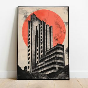 Brutalist Architecture Poster #2 | Digital Download | Printable Brutalist Poster | Japanese Wall Art