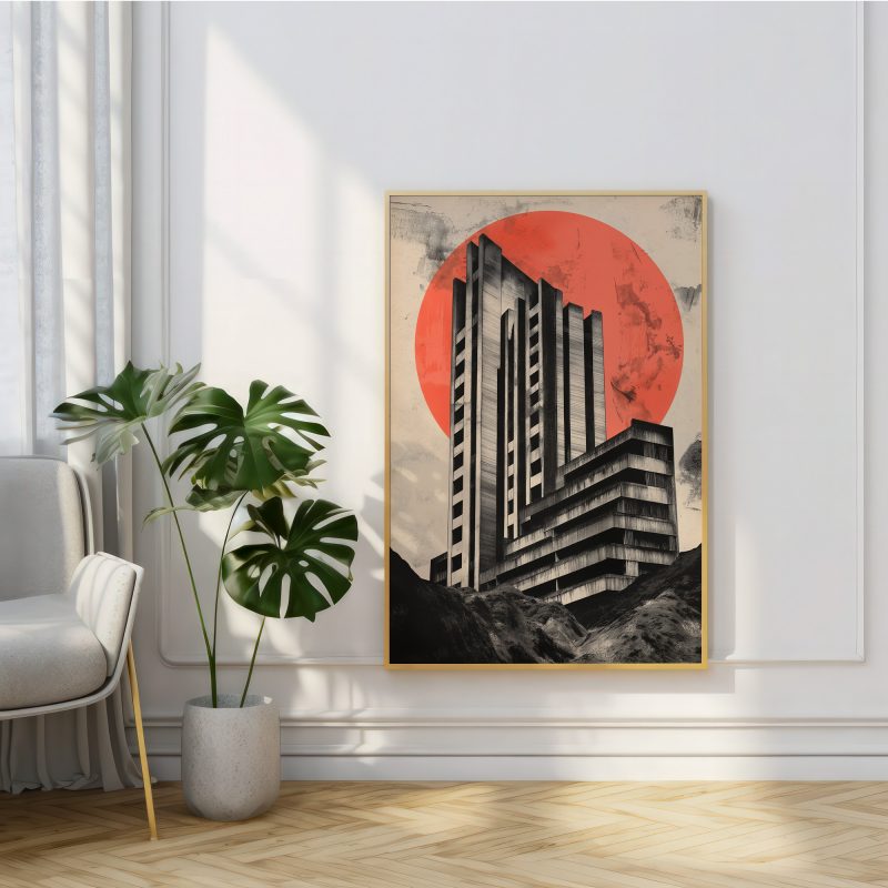 Brutalist Architecture Poster #2 | Digital Download | Printable Brutalist Poster | Japanese Wall Art - Image 7