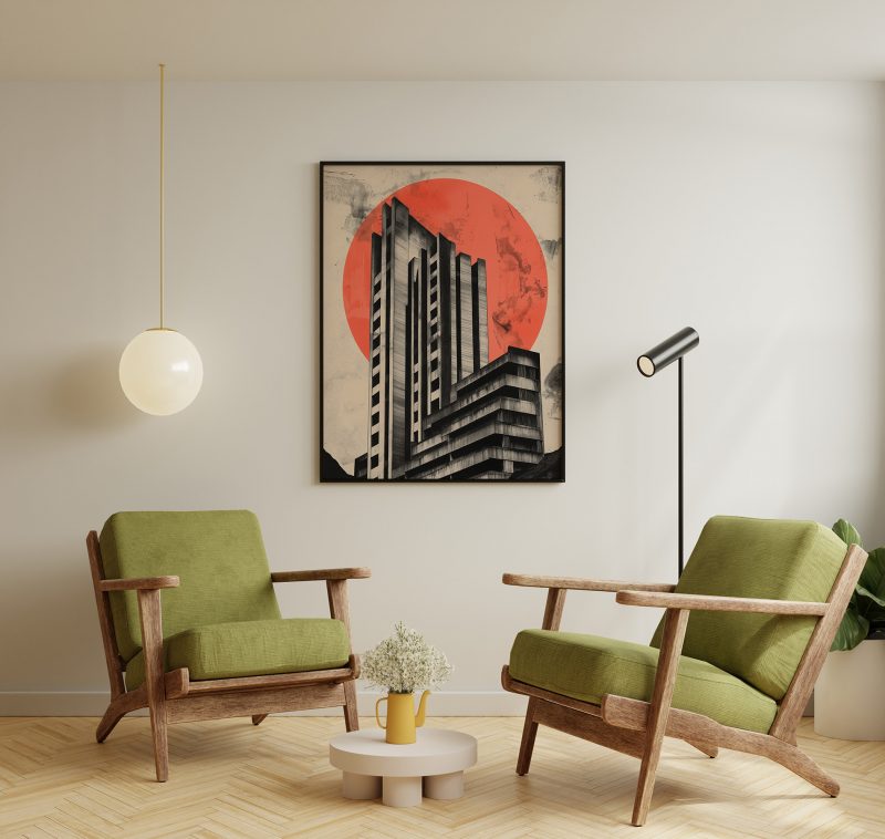 Brutalist Architecture Poster #2 | Digital Download | Printable Brutalist Poster | Japanese Wall Art - Image 10