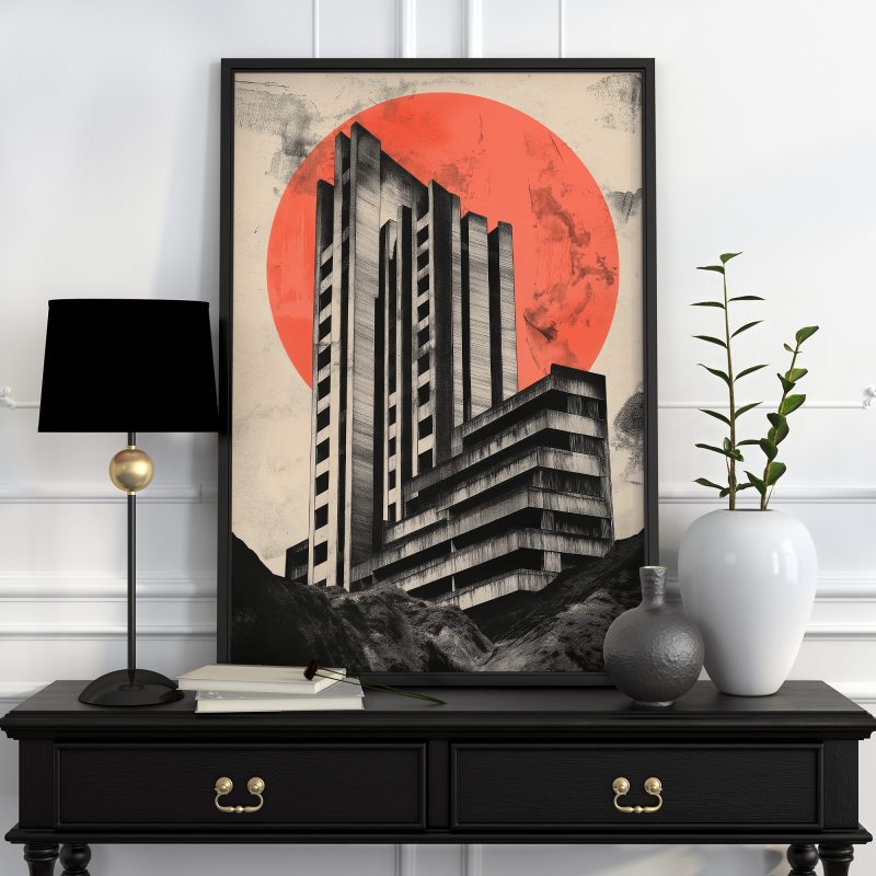 Brutalist Architecture Poster #2 | Digital Download | Printable Brutalist Poster | Japanese Wall Art - Image 8