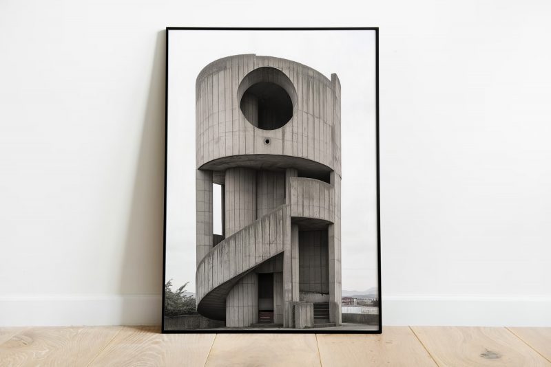 Brutalist Architecture Poster #5 | Bunker Art | Digital Download | Concrete Architecture | Printable Wall Art - Image 3
