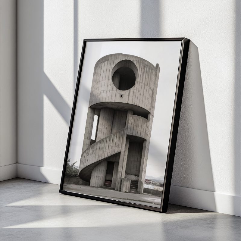 Brutalist Architecture Poster #5 | Bunker Art | Digital Download | Concrete Architecture | Printable Wall Art - Image 4