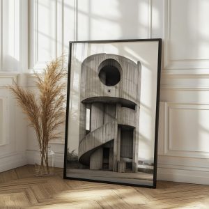 Brutalist Architecture Poster #5 | Bunker Art | Digital Download | Concrete Architecture | Printable Wall Art