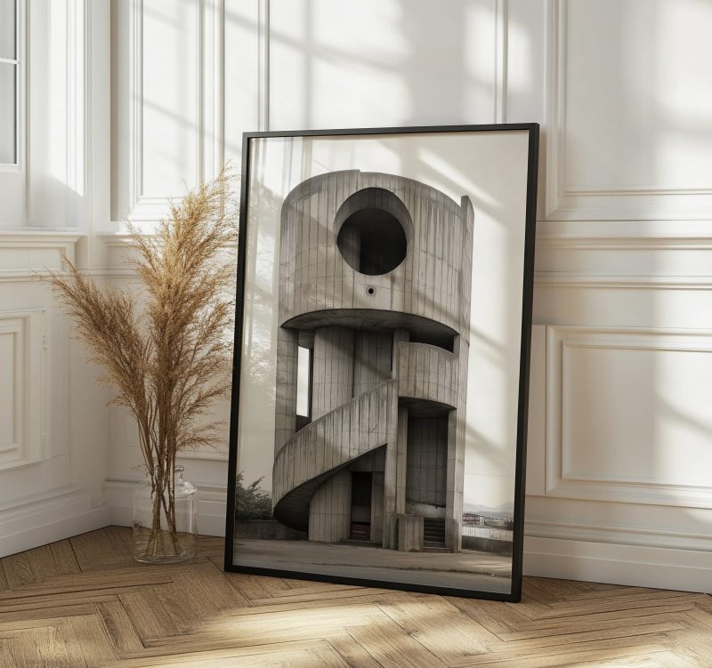 Brutalist Architecture Poster #5 | Bunker Art | Digital Download | Concrete Architecture | Printable Wall Art