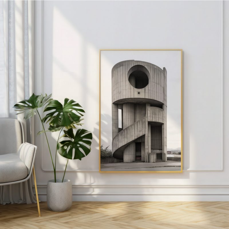 Brutalist Architecture Poster #5 | Bunker Art | Digital Download | Concrete Architecture | Printable Wall Art - Image 7