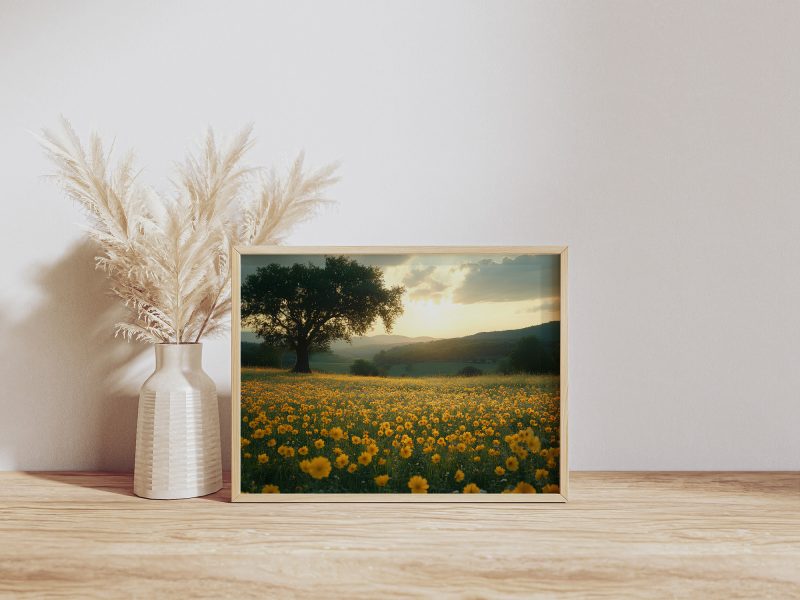 Countryside Wildflowers Digital Poster • Rustic Nature Wall Art Download • Printable AI Photography for Neutral Gallery Wall Decor - Image 6