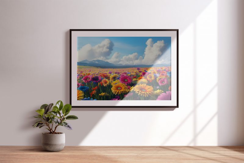 Gerbera Flower Field Printable Poster • Digital Painting Wall Art • Vibrant Floral Download for Home or Office Decor - Image 8